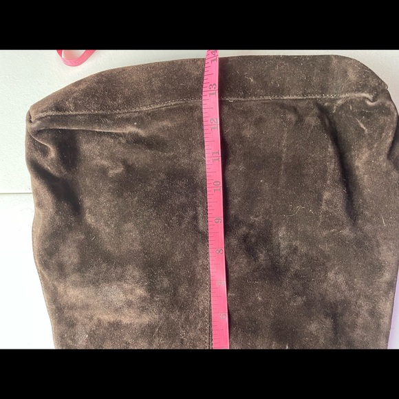 Vintage Sharif Brown Suede Purse Handbag Boho Style - Picture 5 of 9